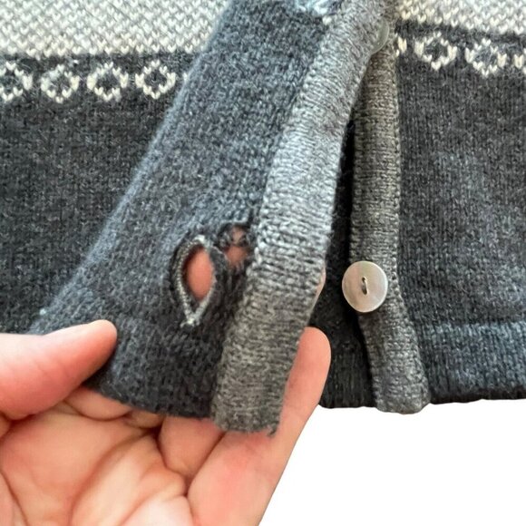 Castle of Ireland Womens Cardigan Sweater Merino Wool Angora Medium Vtg Flaws - Picture 15 of 16